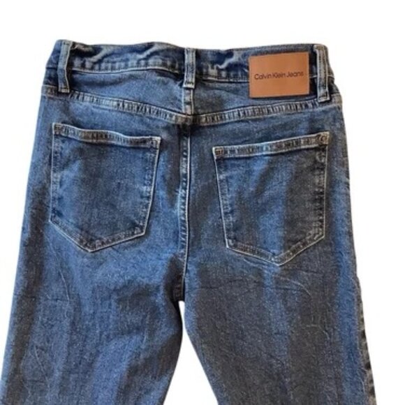 Calvin Klein High Rise Straight Denim Jeans Medium Wash Women’s Size 27 - Picture 3 of 9